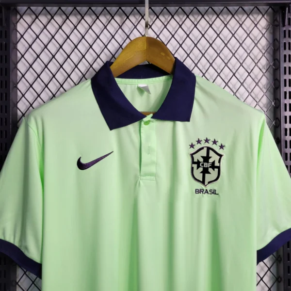 Camisa Brasil Seleção Brasileira Versão Torcedor Polo Verde 23/2024 Nike - Imagem 3