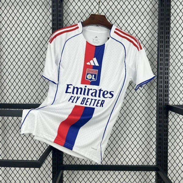 2025072916444650-72bfabec2485e5221517538856242446-1024-1024 Camisa Olympique Lyonnais Home Versão Torcedor 2025/26 Branca Adidas - Imagem 1