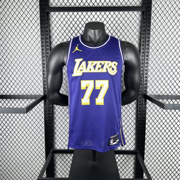 Camiseta Regata NBA Los Angeles Lakers Statement Edition Roxa 2025 Jordan - Imagem 9