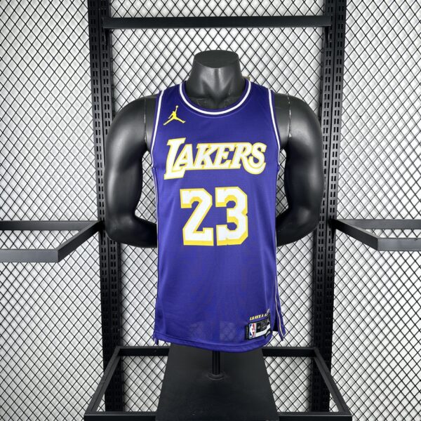 Camiseta Regata NBA Los Angeles Lakers Statement Edition Roxa 2025 Jordan - Imagem 1