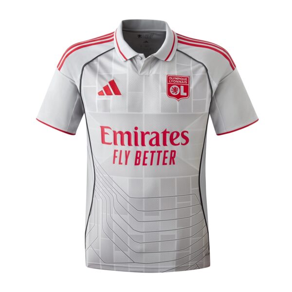 Terceira-camisa-do-Olympique-de-Lyon-2025-2026-e-revelada-pela-adidas-9 Camisa Olympique Lyonnais Third Versão Torcedor 2025/26 Branca Adidas - Imagem 1