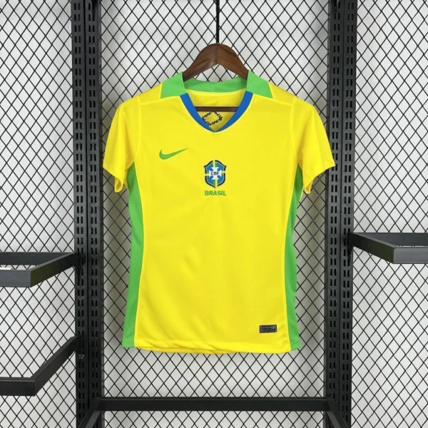 Camisa Brasil Seleção Brasileira Home Versão Torcedor Feminina Amarela 25/2026 Nike - Imagem 1