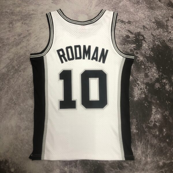 e6493444 Camiseta Regata NBA San Antonio Spurs 10 Dennis Rodman Mitchell & Ness Branca 1993/94 - Imagem 12