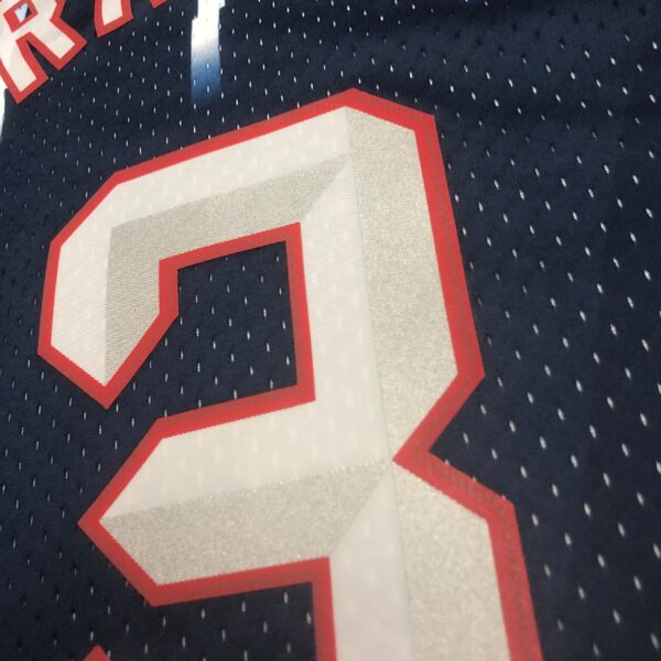 Camiseta Regata NBA Houston Rockets 3 Steve Francis Mitchell & Ness Azul 1999/2000 - Imagem 13