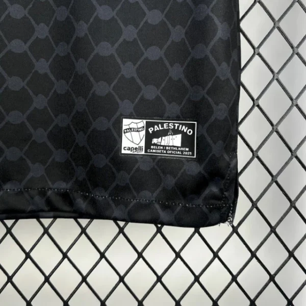 greçgmergie (1) Camisa Palestino Away Versão Torcedor 2025/2026 Preta - Imagem 4