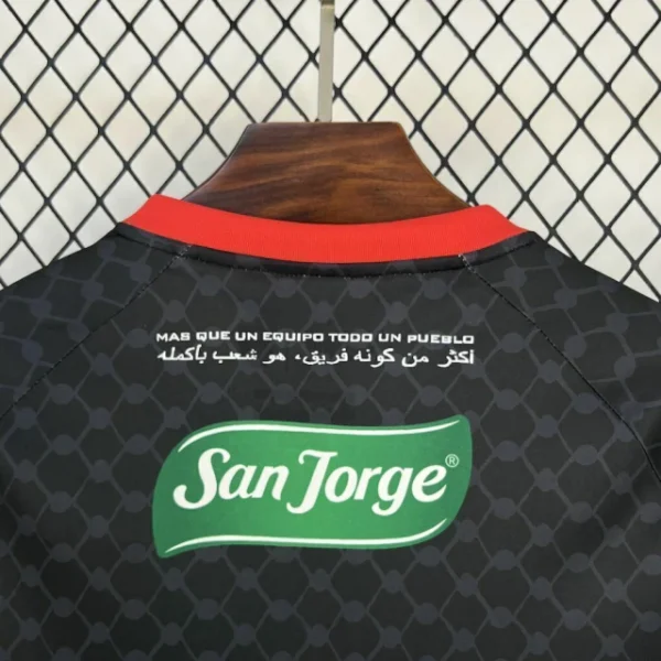 greçgmergie (3) Camisa Palestino Away Versão Torcedor 2025/2026 Preta - Imagem 5