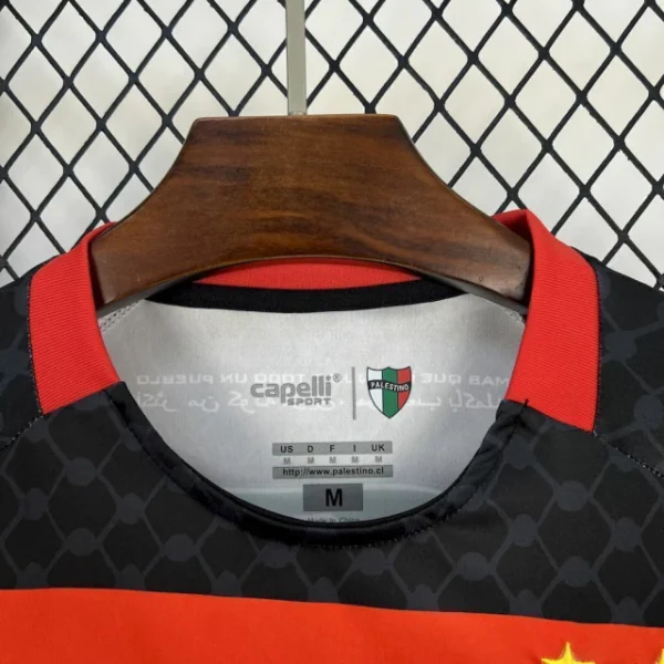 greçgmergie (5) Camisa Palestino Away Versão Torcedor 2025/2026 Preta - Imagem 3