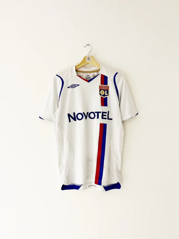 Camisa Retrô Olympique Lyonnais Home 2008/2009 Umbro Branca - Imagem 1
