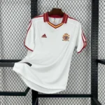 Camisa Retrô Clássica Seleção Espanha Away 1998 Branca Adidas