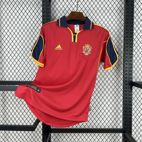 2025063009590139-9e4c10574358ec6e2c17513019572664-1024-1024 Camisa Retrô Clássica Seleção Espanha Home 1998 Vermelha Adidas - Imagem 1