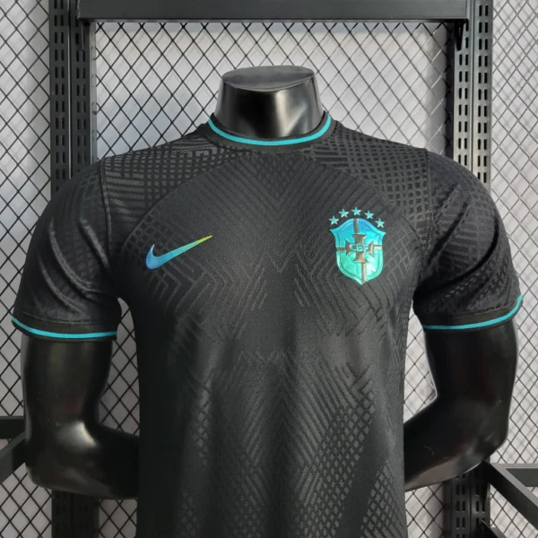 Camisa Seleção Brasil Concept Edition Versão Jogador Refletiva 2022 Preto Nike - Imagem 2