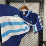 Camisa Retrô Clássica Seleção Argentina Away 1998 Azul Adidas - Imagem 5