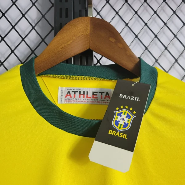 Camisa Retrô Clássica Seleção Brasileira Home - Brasil Amarelo – 1970 - Imagem 3