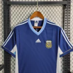 Camisa Retrô Clássica Seleção Argentina Away 1998 Azul Adidas - Imagem 3