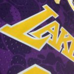 Camiseta Regata NBA Los Angeles Lakers BAPE Mitchell & Ness Roxo 1993 - Imagem 3