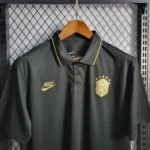 Camisa Retrô Seleção Brasileira - Brasil Concept Edition Polo Black – Preta 2022 Nike - Imagem 3
