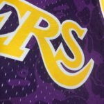 Camiseta Regata NBA Los Angeles Lakers BAPE Mitchell & Ness Roxo 1993 - Imagem 4