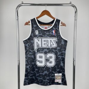 Camiseta Regata NBA Brooklyn Nets BAPE Mitchell & Ness Preta 1993