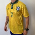 Camisa Retrô Clássica Seleção Brasileira Home - Brasil Amarela – 1991/1993 Umbro - Imagem 6