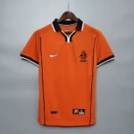 Camisa Retrô Clássica Seleção Holanda Home 1998 Laranja Nike