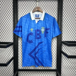 Camisa Retrô Clássica Seleção Brasileira Away - Brasil Azul – 1991 Umbro