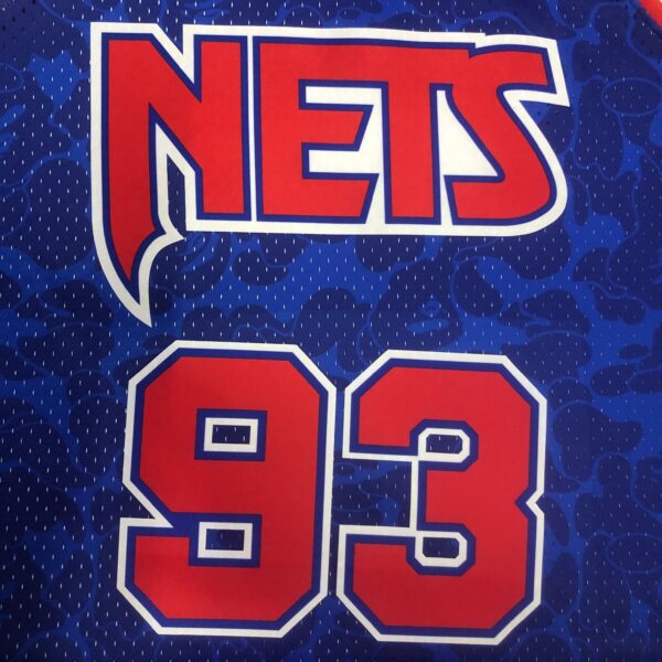 d7d6b594 Camiseta Regata NBA Brooklyn Nets BAPE Mitchell & Ness Azul 1993 - Imagem 2