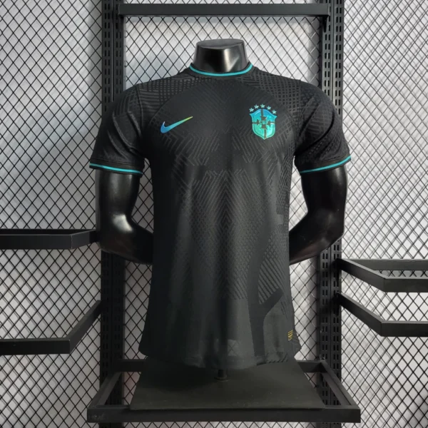 Camisa Seleção Brasil Concept Edition Versão Jogador Refletiva 2022 Preto Nike - Imagem 1