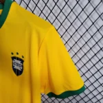 Camisa Retrô Clássica Seleção Brasileira Home - Brasil Amarelo – 1972 - Imagem 4