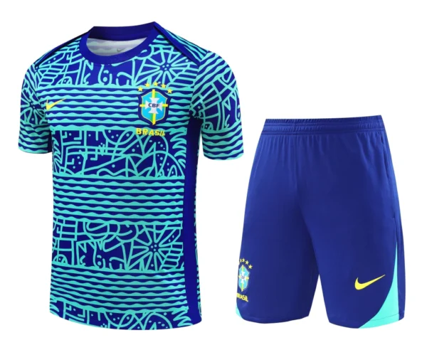 enufnefnn Conjunto Camisa e Calção Treino Brasil Torcedor 2025/26 Nike - Imagem 1
