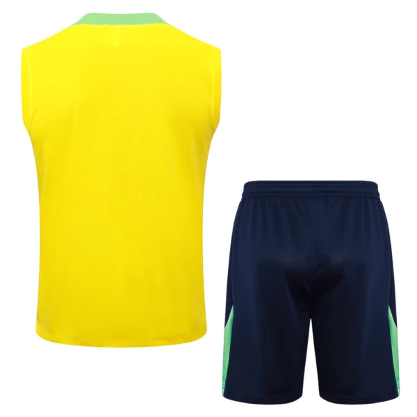 ewjgjweijgwiegji Conjunto Regata e Calção Treino Brasil Torcedor 2025 Amarelo Nike - Imagem 5