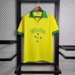 Camisa Retrô Clássica Seleção Brasileira Home - Brasil Amarelo – 1958