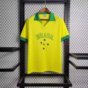 Camisa Retrô Clássica Seleção Brasileira Home - Brasil Amarelo – 1958