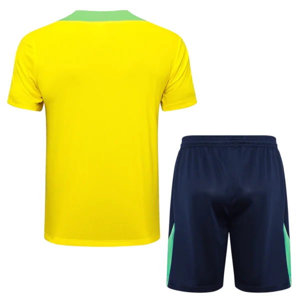 gbrjhbgrhbjgbr Conjunto Camisa e Calção Treino Brasil Torcedor 2025 Amarelo Nike - Imagem 4