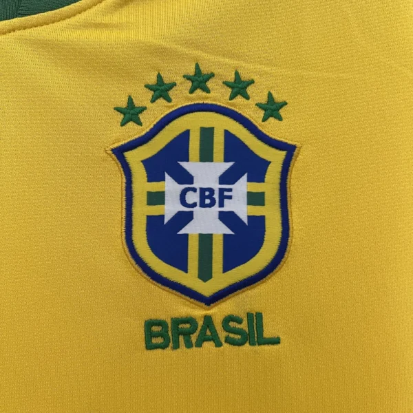 iejfionwqlflegnsjkengss Camisa Retrô Clássica Seleção Brasileira Home - Brasil Amarelo – 2010/11 Nike - Imagem 3