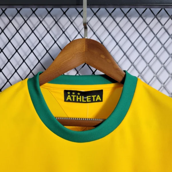 ijtijhnthjtjhntj Camisa Retrô Clássica Seleção Brasileira Home - Brasil Amarelo – 1972 - Imagem 5