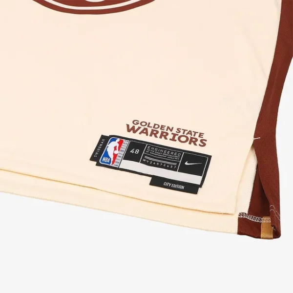 Camiseta Regata NBA Golden State Warriors Curry 30 City Edition Bege 2025/26 Nike - Imagem 4