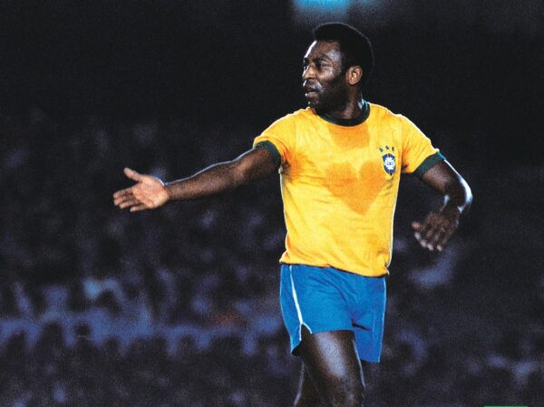 pele selecao brasil brasileira 10 copa 1970 2 Camisa Retrô Clássica Seleção Brasileira Home - Brasil Amarelo – 1972 - Imagem 8