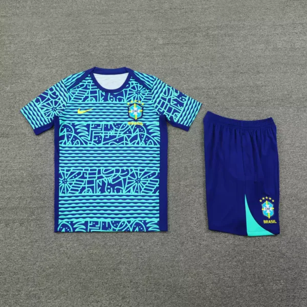 ywqfygwfygqwy Conjunto Camisa e Calção Treino Brasil Torcedor 2025/26 Nike - Imagem 2