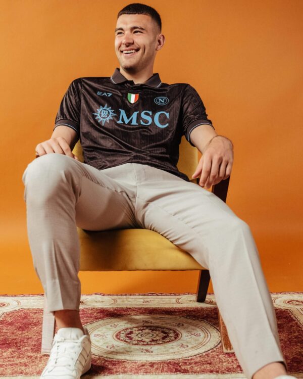 Camisa Napoli Third Versão Jogador 25/2026 Café EA7 Armani - Imagem 13