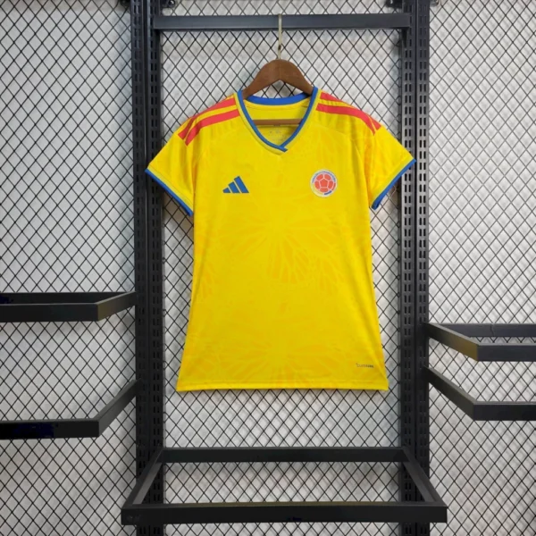 Camisa Seleção Colômbia Home Feminina Copa Do Mundo 2026 Amarelo Adidas - Imagem 1