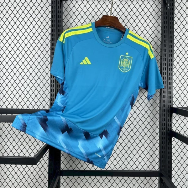 Camisa Seleção Espanha Goleiro Versão Torcedor Copa do Mundo 2026 Azul Adidas - Imagem 1