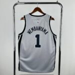 Camiseta Regata Basquete NBA San Antonio Spurs Statemant Edition 2025/26 Cinza Jordan - Imagem 10