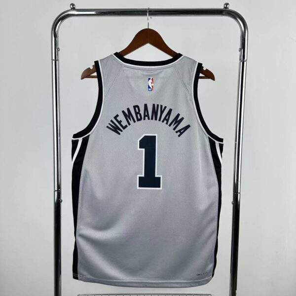 Camiseta Regata Basquete NBA San Antonio Spurs Statemant Edition 2025/26 Cinza Jordan - Imagem 10