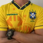 Camisa Retrô Clássica Seleção Brasileira Brasil – Versão Torcedor Umbro – Amarela – 1994 - Imagem 3