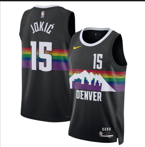 Camiseta Regata NBA Denver Nuggets City Edition Preta 2025/26 Nike - Imagem 7