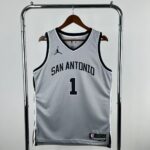 Camiseta Regata Basquete NBA San Antonio Spurs Statemant Edition 2025/26 Cinza Jordan - Imagem 9