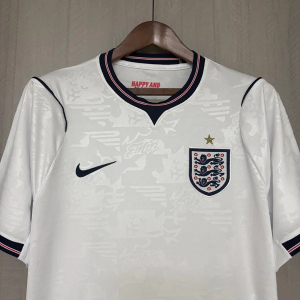 Camisa Seleção Inglaterra Home Versão Torcedor Copa Do Mundo 2026 Branca Nike - Imagem 2