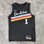 Camiseta Regata Basquete NBA San Antonio Spurs City Edition 2025/26 Preta Nike - Imagem 9
