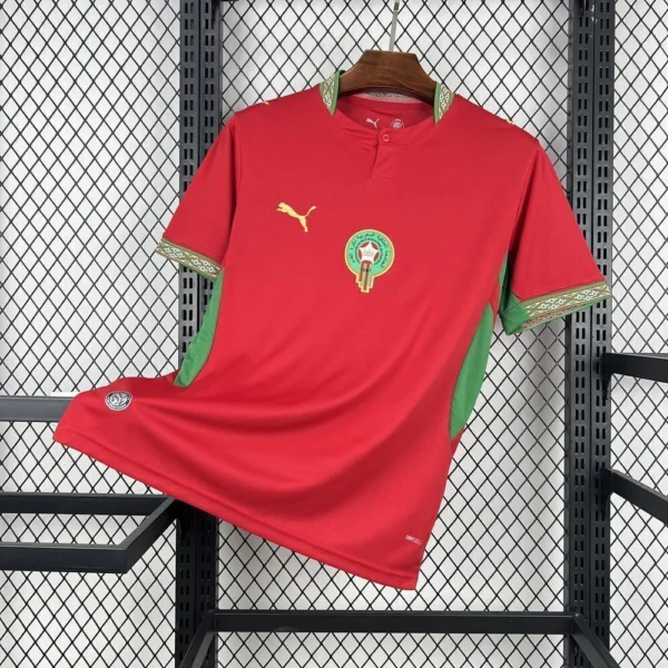 Camisa Seleção Marrocos Home Versão Torcedor Copa Do Mundo 2026 Vermelho Puma - Imagem 1