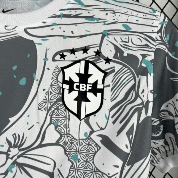 Camisa Brasil Seleção Brasileira Concept Arara Azul Home Versão Torcedor Masculina Branca 2026 Nike - Imagem 4